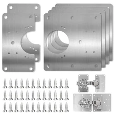 Cabinet Hinges Repair Plate, 6 Pcs Stainless Steel Cabinet Door Hinge Repair ...