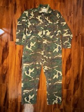 Ranger USA Woodland Camo Coveralls Large 100 Cotton Hunting Workwear Jumpsuit
