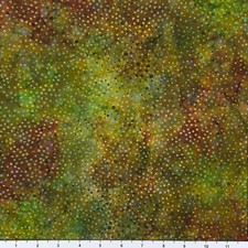 1 Yard Cut Lunn Double Dots Batik 100 Cotton 025 Mustard Green Yellow Red Black
