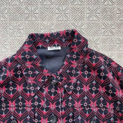 ジャケット・アウター MIU MIU adjuster jacket Archive MIU MIU Archive Botanical Denim Jacket Size S - Excellent