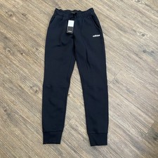 Adidas Fleece Black Essential Joggers Sweatpants Gym Lounge Womens XSMALL XS