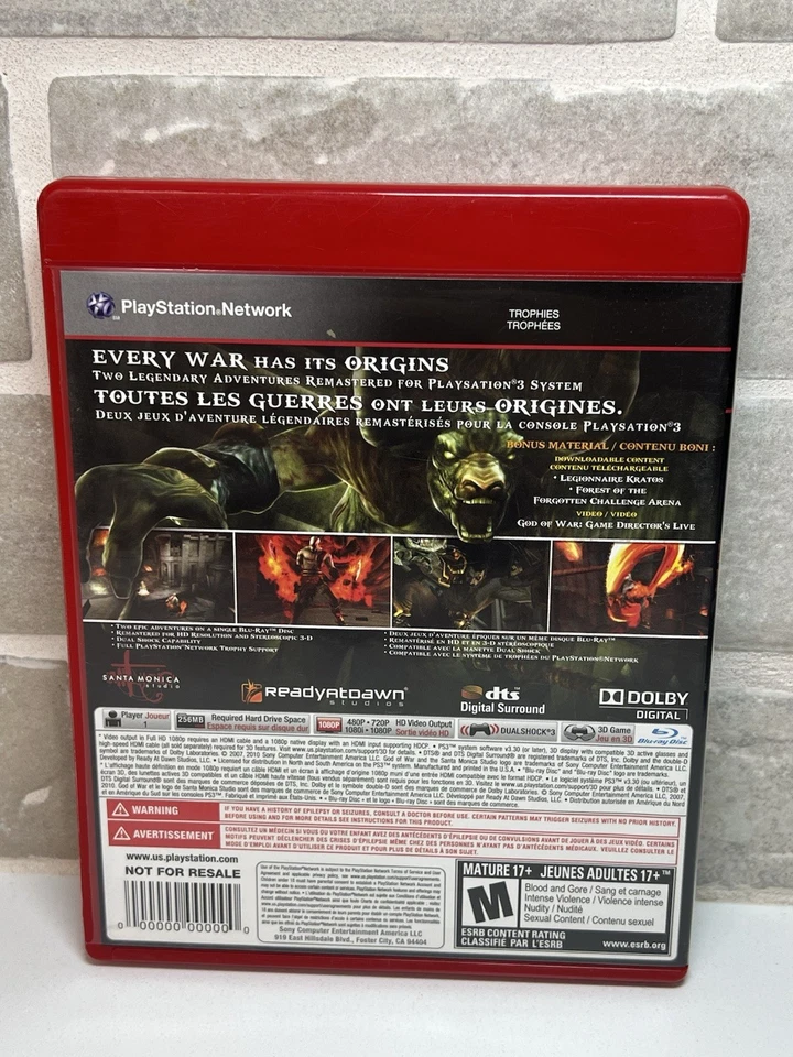 Ps3 God Of War 3, Origins Collection CIB EXCELLENT NOT FOR RESELL - Complete - Image 3 of 4