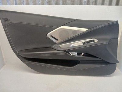 20-24 CORVETTE C8 DRIVER DOOR TRIM PANEL BLACK 14 SPKR SYSTEM OPT UQH