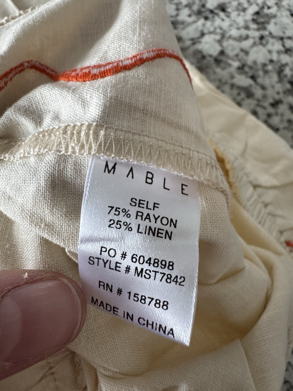 Petal + Pup by MABLE Elizabeth Pant Light Taupe Embroidered Boho NWT Size Medium image 7