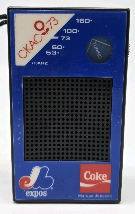 Radio Transistor Coca-Cola Vintage Promocional MONTREAL EXPOS x COCA COLA CCKAC 73 AM Foto 3 de 4
