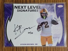 2026 Sage LOW Kyson Brown Next Level Signatures /25 SILVER Auto On Card #NLS-KB2
