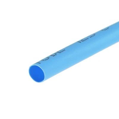 Schrumpfschlauch 4mm Drm. 7mm flache Breite 2:1 Verhältnis Kabelhülse 10ft Blau - Bild 1 von 4