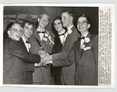 John Letcher & Winners SCIENCE TALENT Contest WASHINGTON DC 1959 Press Photo
