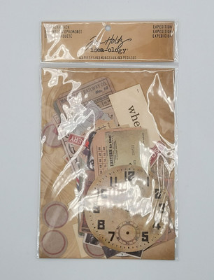 Tim Holtz Idea-ology Ephemera EXPEDITION 54 Pc Print Memorabilia Pack TH93115