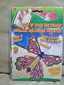 Flying butterfly surprise greeting card book magic toy fly wind up magic prop_wf