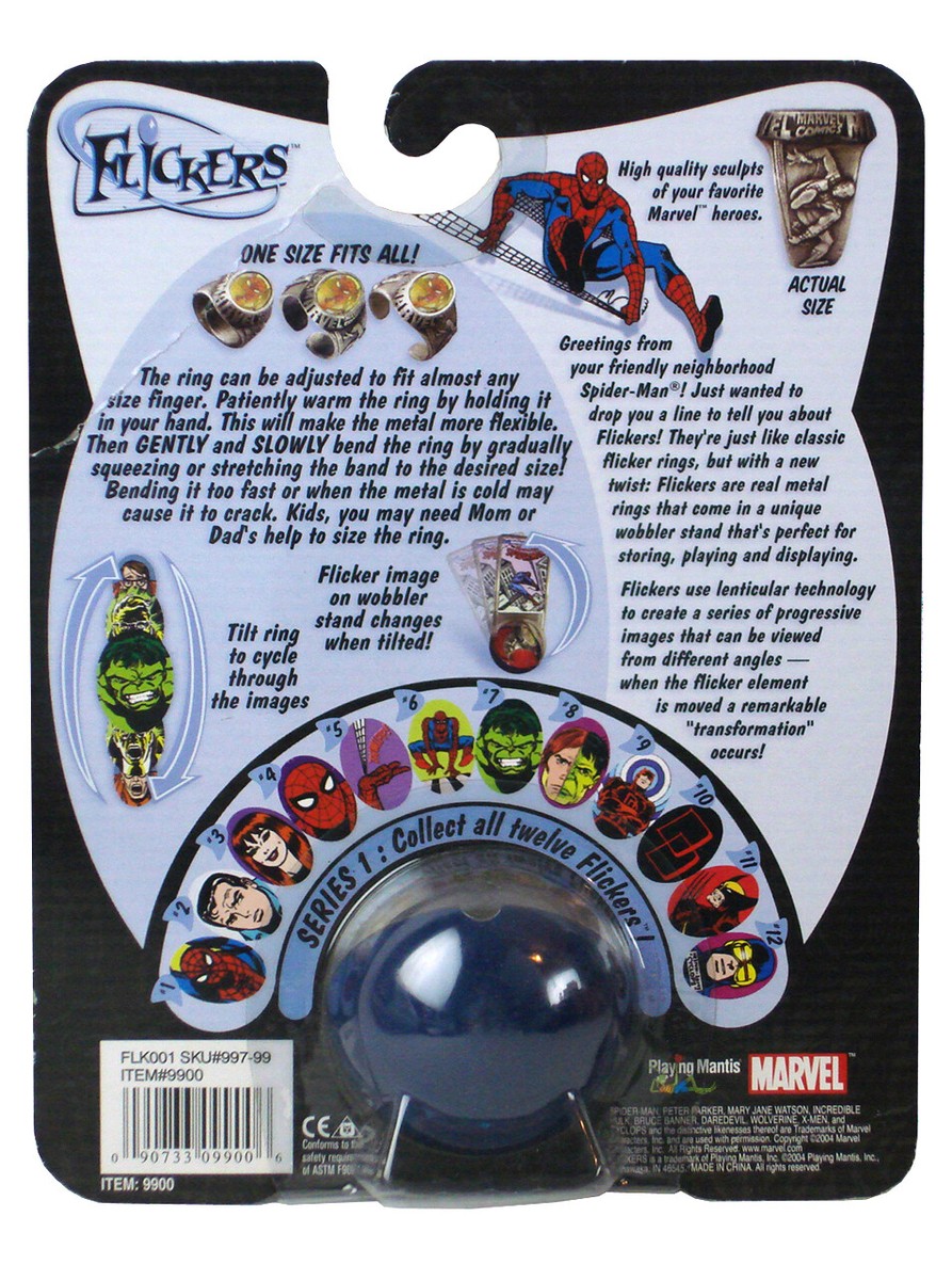 Marvel Flickers Cyclops Collectible Metal Ring #12 Series 1 Brand