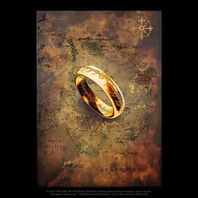 Displate Limited Edition The One Ring - Black Light 3D Effekt Lord of the Rings