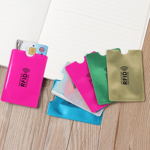 RFID Card Holder Sleeve Debit Credit Card Protector Contactless Blocking Lot L - Picture 6 of 19