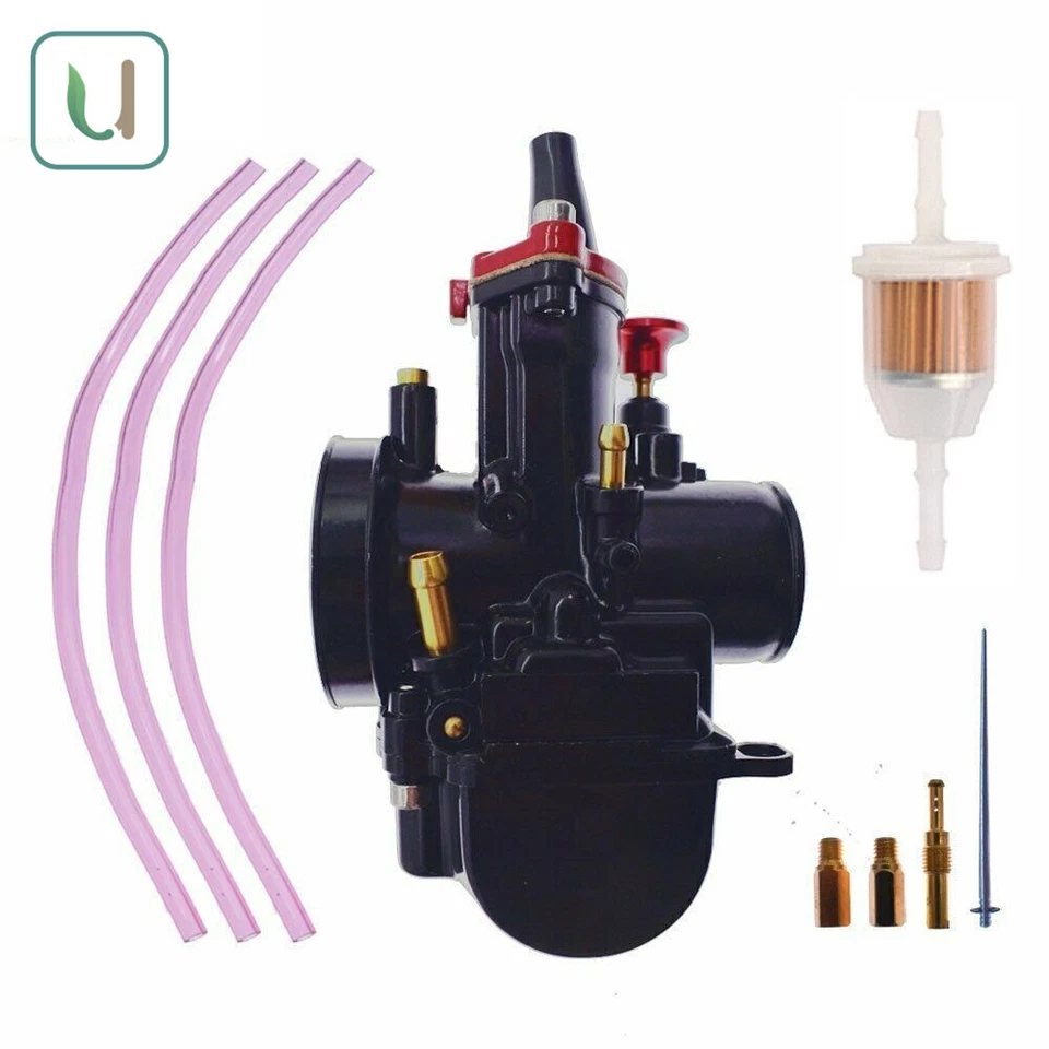 Carburador de aluminio negro 30 mm Carb Racing pieza para repuesto de motocicleta PWK Foto 3 de 4