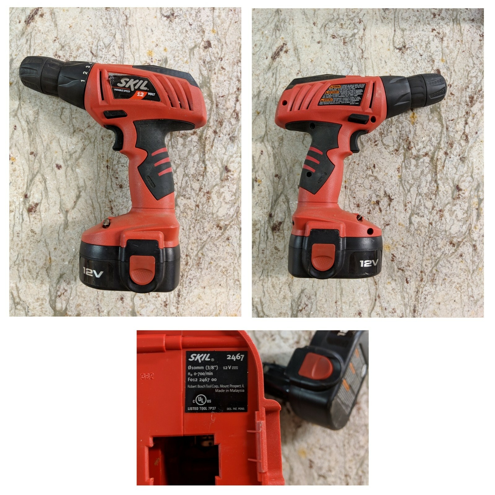 Six Skil Cordless Drills/Drivers, Torch 