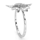Classy Diamond Encrusted Cocktail Ring In 14k White Gold — photo 7