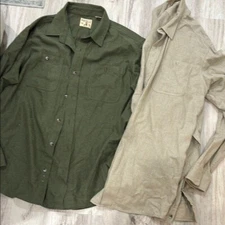 Red Head brand co Green and Beige Button-Up Shirts men XL