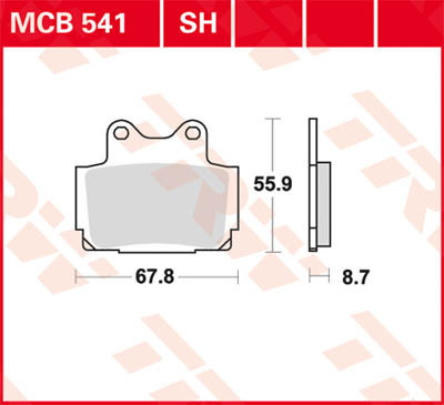Plaquettes De Frein Arrière TRW Lucas Pour Yamaha XT 660 X (DM01) 2004, Neuves