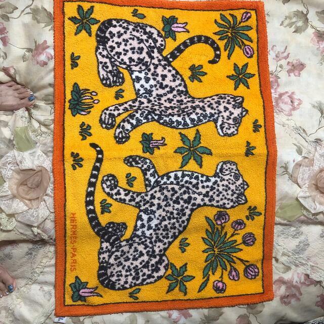 HERMES Paris Cotton Beach Towel Bath Mat Towel Leopards HERMES Paris Cotton Beach Towel Bath Mat Towel Leopards