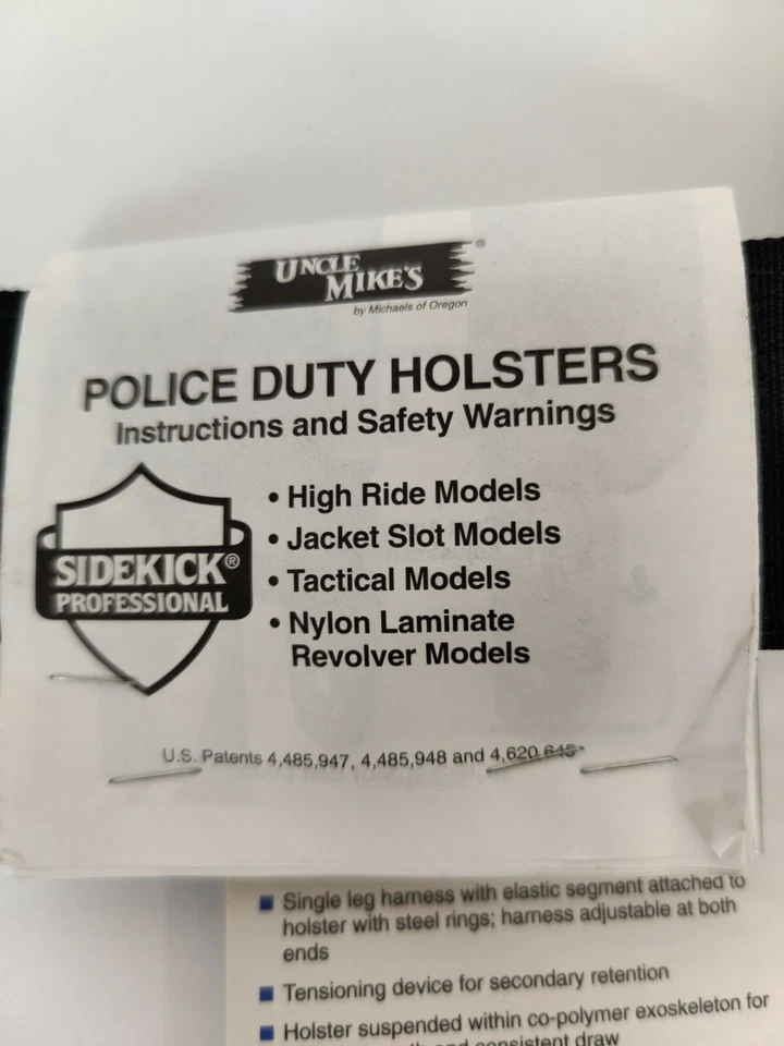 Funda táctica Uncle Mike's para revólver de 4 pulgadas mano izquierda 9952-2 talla 2 negra Foto 4 de 4