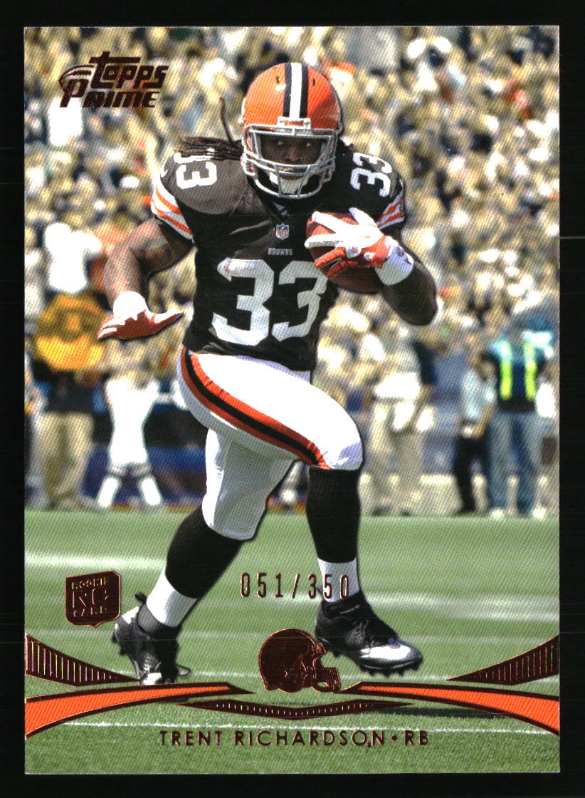 Trent Richardson 2012 Topps Prime Hobby #40 Football Card 350 Limited Edition