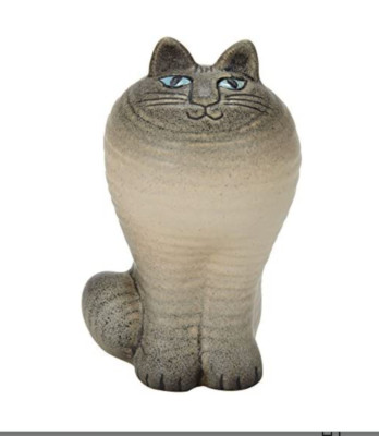 Lisa Larson Cat Maja Gray Art Figure Object Pottery  Gustavsberg Sweden F/S