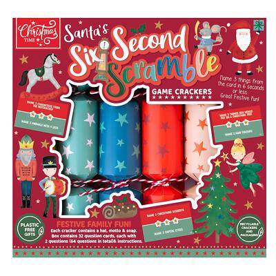 6 Six Second Scramble Weihnachtsknacker Kinder Spiel Xmas Dinner Party Feier