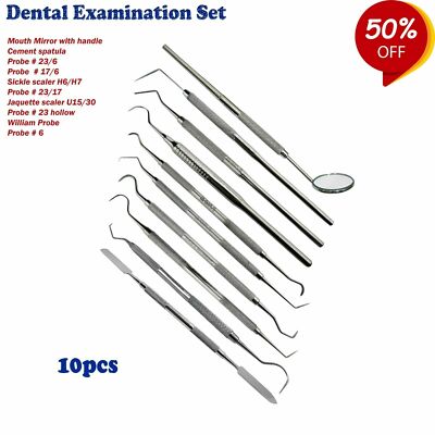 Dental Examination Dentist kit Explorer Probes Dental Teeth Cleaning Tools set