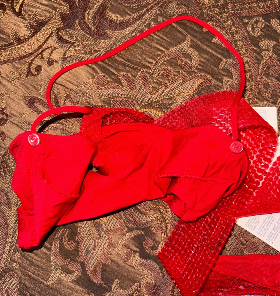 Traje de baño para mujer Laperla rojo lycra talla 4 US XS Foto 3 de 4