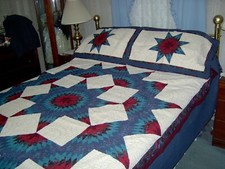 Donna Sharp King Lark Broken Star Quilt and King Shams 94x108