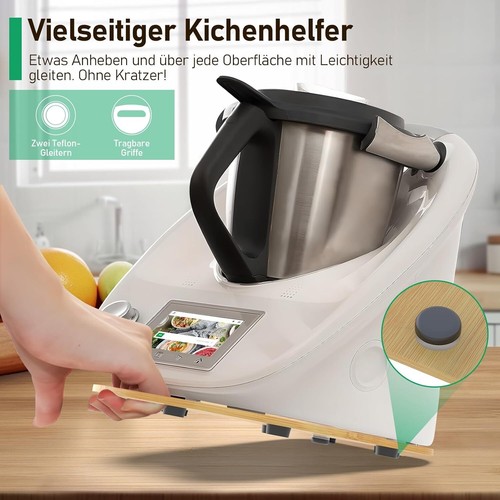 Gleitbrett für Thermomix TM6 TM5, Bambus Gleitbrett Zubehör Schnelles Bewegen - Bild 8 von 8