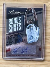 2014-15 Panini Prestige Bonus Shots Auto Red Plus /49 Brandan Wright #77 Auto