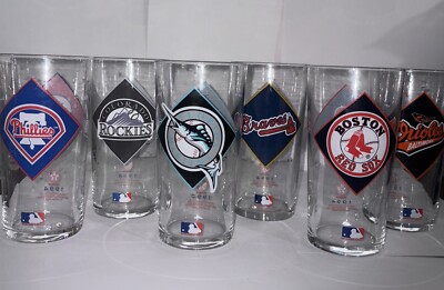 6 Vintage 1994 All Star Game Texaco Major League Baseball Glasses 30 Years Old!!