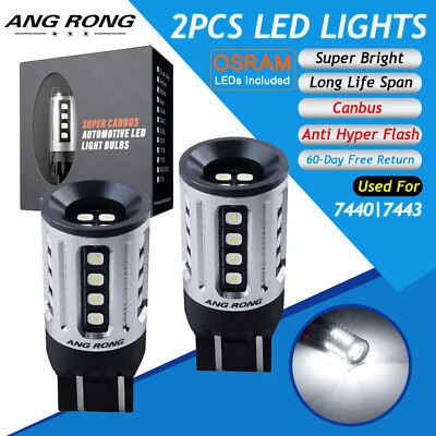 Blanc Canbus 24 SMD LED W21/5W feux de jour à Fiat 500 Punto Dacia Duster Logan - Photo 1/4