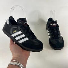 Adidas Samba Classic Soccer Shoes Kid's 1.5 Black Lace Up Youth 1 Soccer 036516