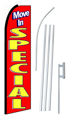 Move In Special Extra Wide Swooper Flag Kit
