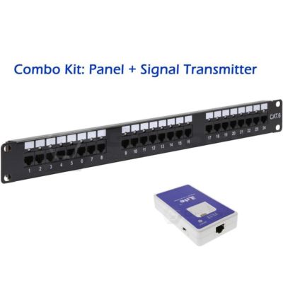 1U 24 Port Cat6 LED Identification Patch Panel Combo UP24-CAT6LED+SIG Gruber