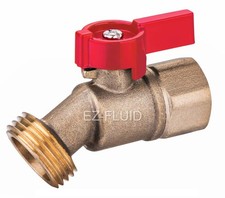 Heavy Duty LF Brass 1/2" FIP Inlet Hose Bibb x 3/4 MHT Male Hose Threaded Ou...