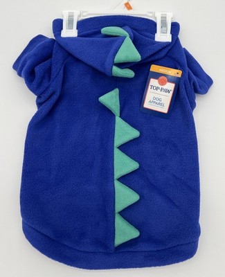Top Paw Stegosaurus Dinosaur Hoodie Dog Sweatshirt Blue Green Medium