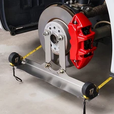 Wheel Alignment Tool - Heavy Duty Toe Alignment Plates with Measuring Tapes, Acc