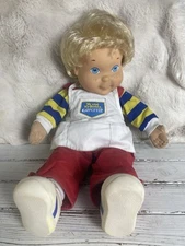 CLEANED Original 1986 Playskool My Buddy Doll Blonde Hair Shoes Carpenter Apron