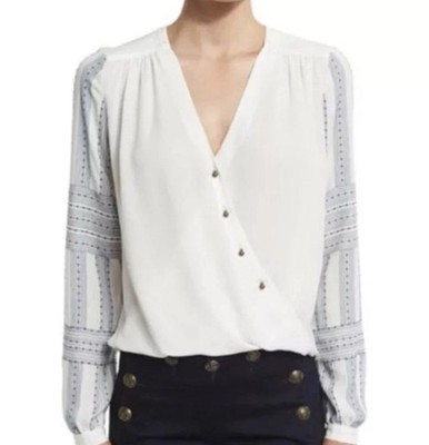 Veronica Beard Silk Crossover Blouse Size 2