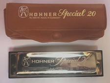 M HOHNER Special 20 MARINE BAND. HARMONICA with case Made in GERMANY. KEY of F