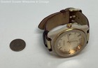 Fossil Gold Tone Red Leather Date Dial Stainless Steel Women's Watch 64.8g — photo 2
