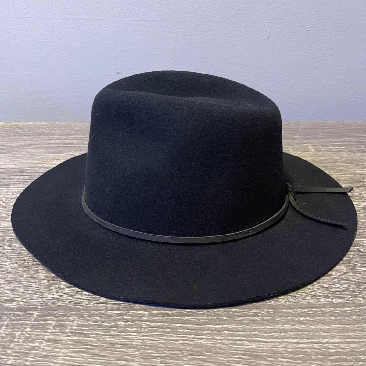Brixton | Women\'s 100% Wool Wesley Fedora Hat Size Large 7.5 Black NWT BRIXTON Wesley Wool Fedora Hat Size S Unisex | Mercari main image 4