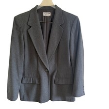 Vintage Pendleton Blazer Gray USA Wool Single Button Classic Jacket Work Fall