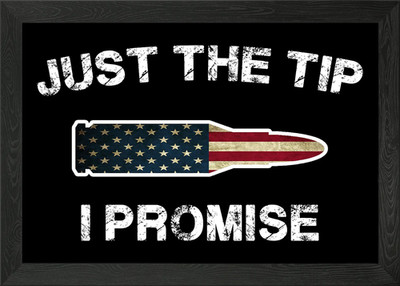 Just The Tip I Promise Ame gerahmtes Wandbild Poster Leinwanddruck Bild