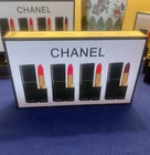 CHANEL Lipstick Set 4 Shades Red Pink Burgundy Stick Makeup Kit