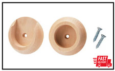 2-Pack 1-3/8 in. Smooth Wood Closet Pole Hardware Sockets
