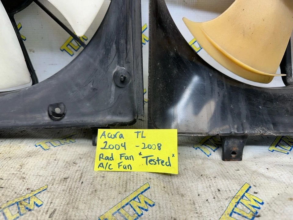 04-08 Acura TL Radiador Ventilador de CA Ventilador DERECHO E IZQUIERDO 2004 2005 2006 2007 OEM Foto 2 de 3